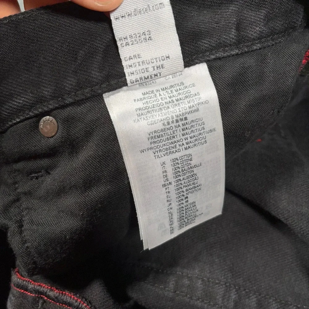 Diesel D-Strukt-Short Denim Jean Shorts Mens 40 Black Baggy‎ Y2K Loose Skater